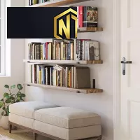 TỦ SÁCH TREO TƯỜNG BẰNG GỖ HIỆN ĐẠI - TS08